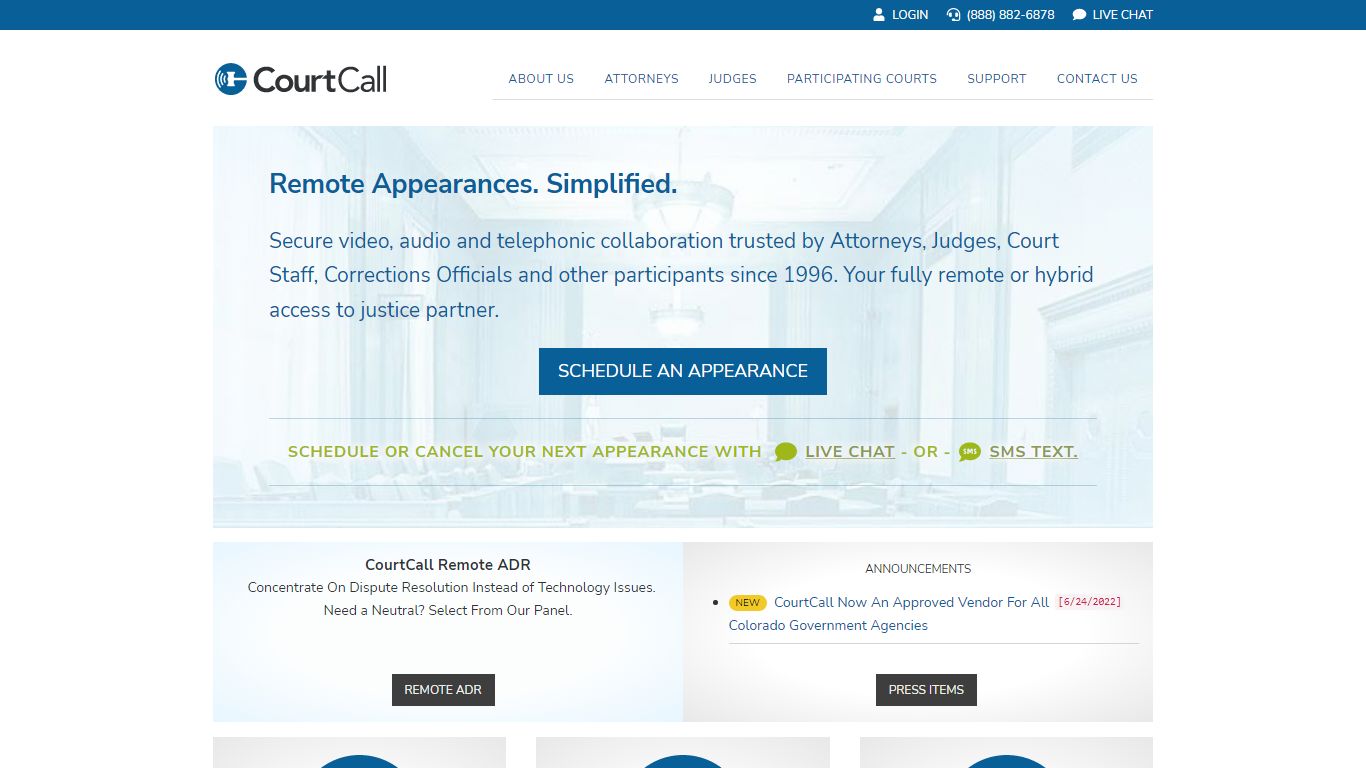 CourtCall - Remote Appearances. Simplified.